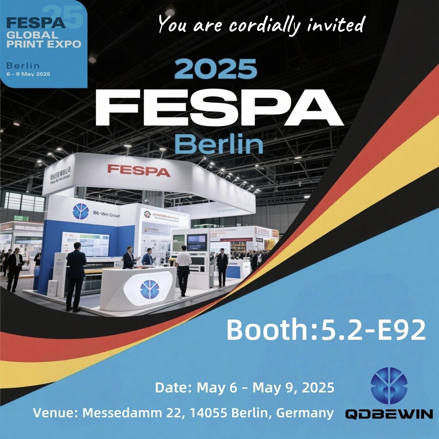 Qingdao သည် Fespa 2025 Berlin - Berlin - Booth 52-E92 တွင်ပြသနိုင်မည်